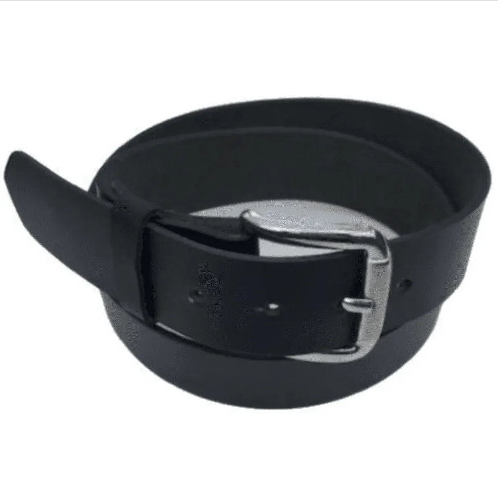 New Plain Leather Belt Snap-On Removable Buckle Solid Unisex Men's Women's