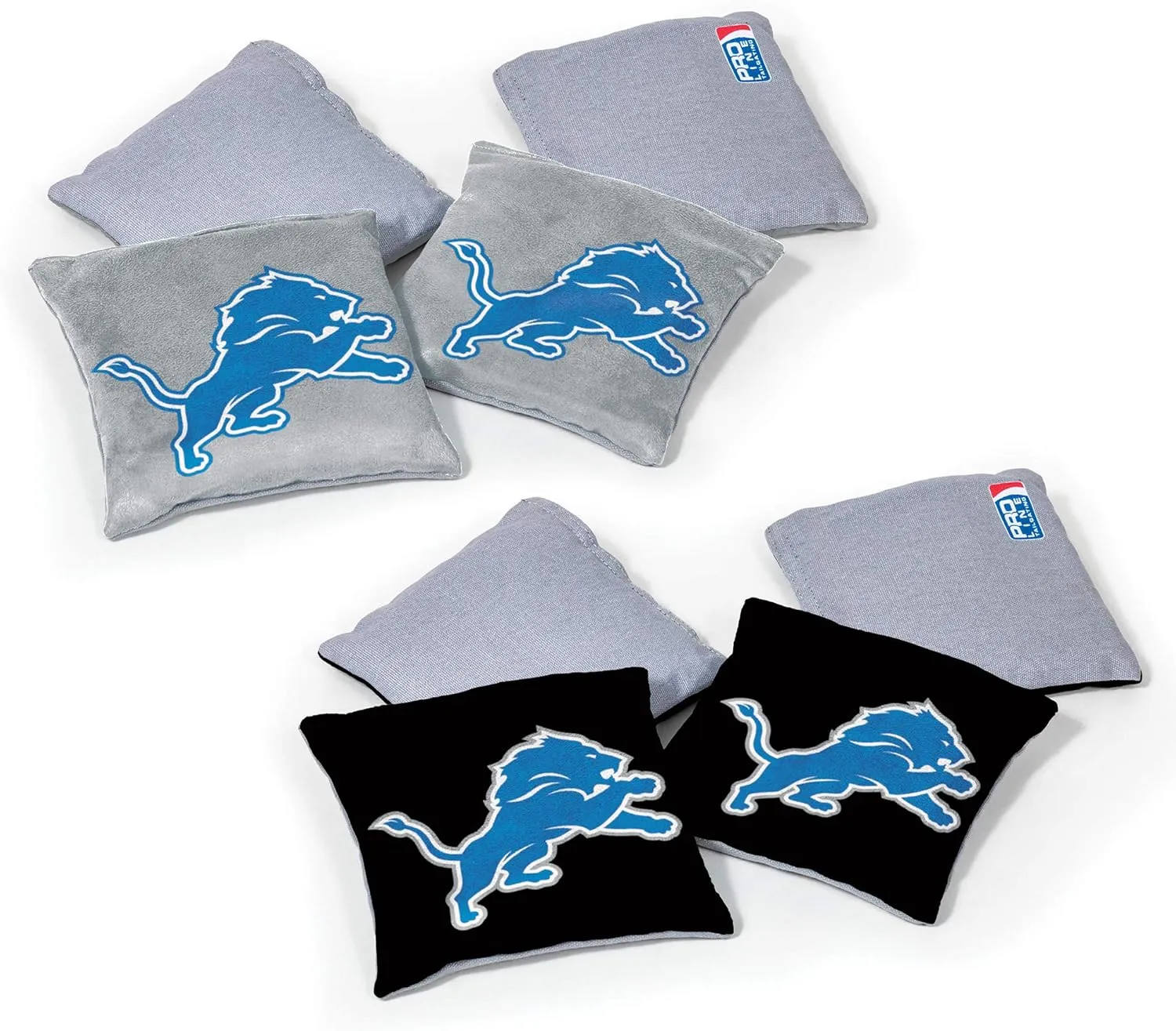NFL Pro Football Dual Sided Bean Bags by Wild Sports, 8 Count, Premium Toss Bags for Cornhole Set - Great for Tailgates, Outdoors, Backyard