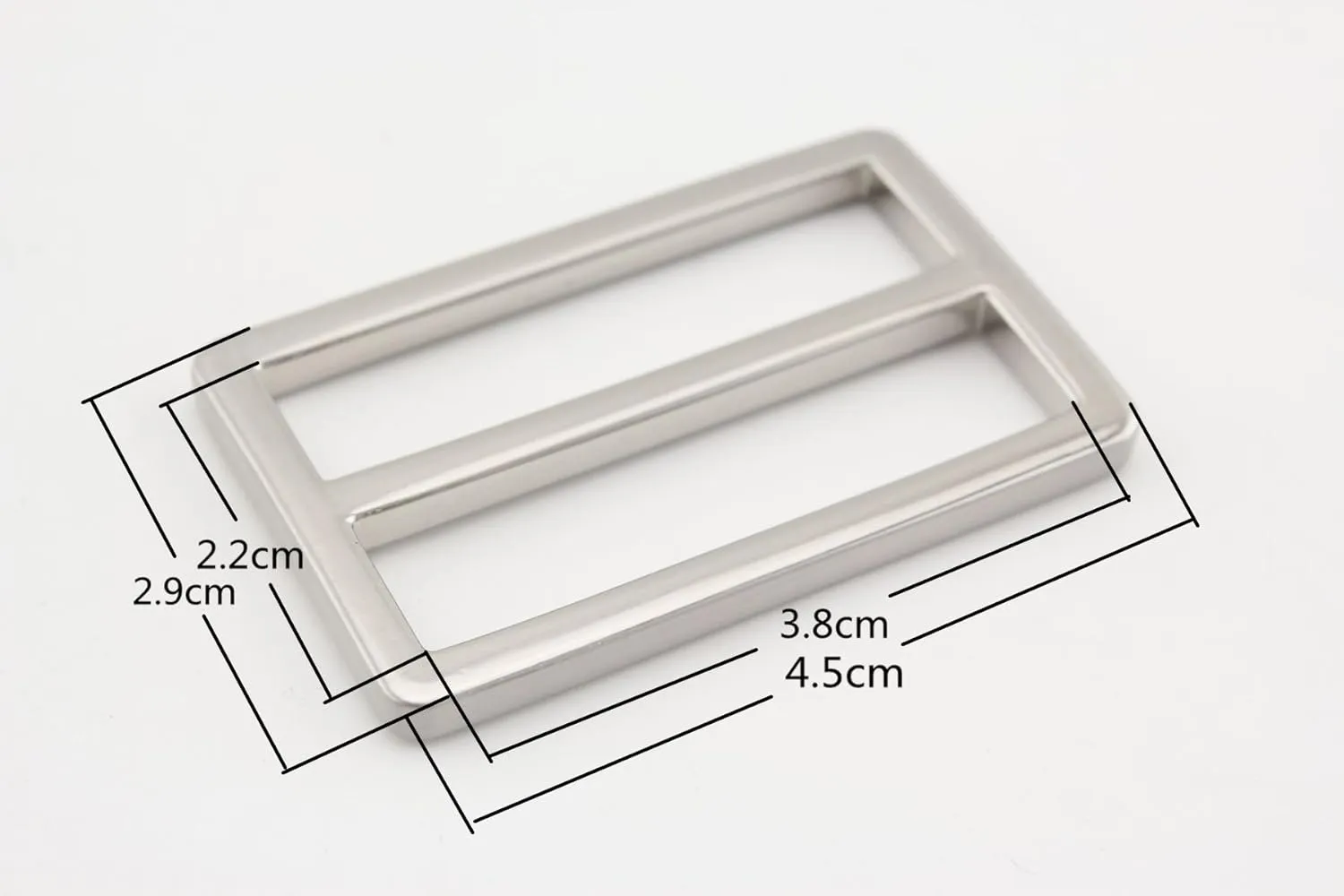 NICKEL & POLISHED NICKEL Adjuster Slider for buckle straps bags belt purse hardware making replacement