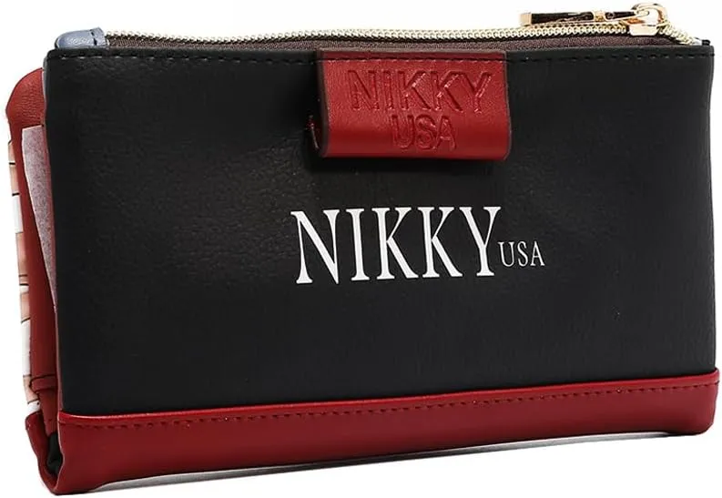 Nicole Lee NIKKY Vegan Leather Bifold Wallet, RFID Blocking, 8 Card Slots (TRIO)