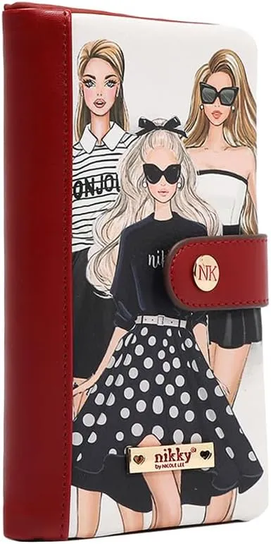 Nicole Lee NIKKY Vegan Leather Bifold Wallet, RFID Blocking, 8 Card Slots (TRIO)