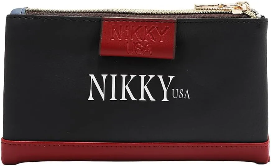 Nicole Lee NIKKY Vegan Leather Bifold Wallet, RFID Blocking, 8 Card Slots (TRIO)
