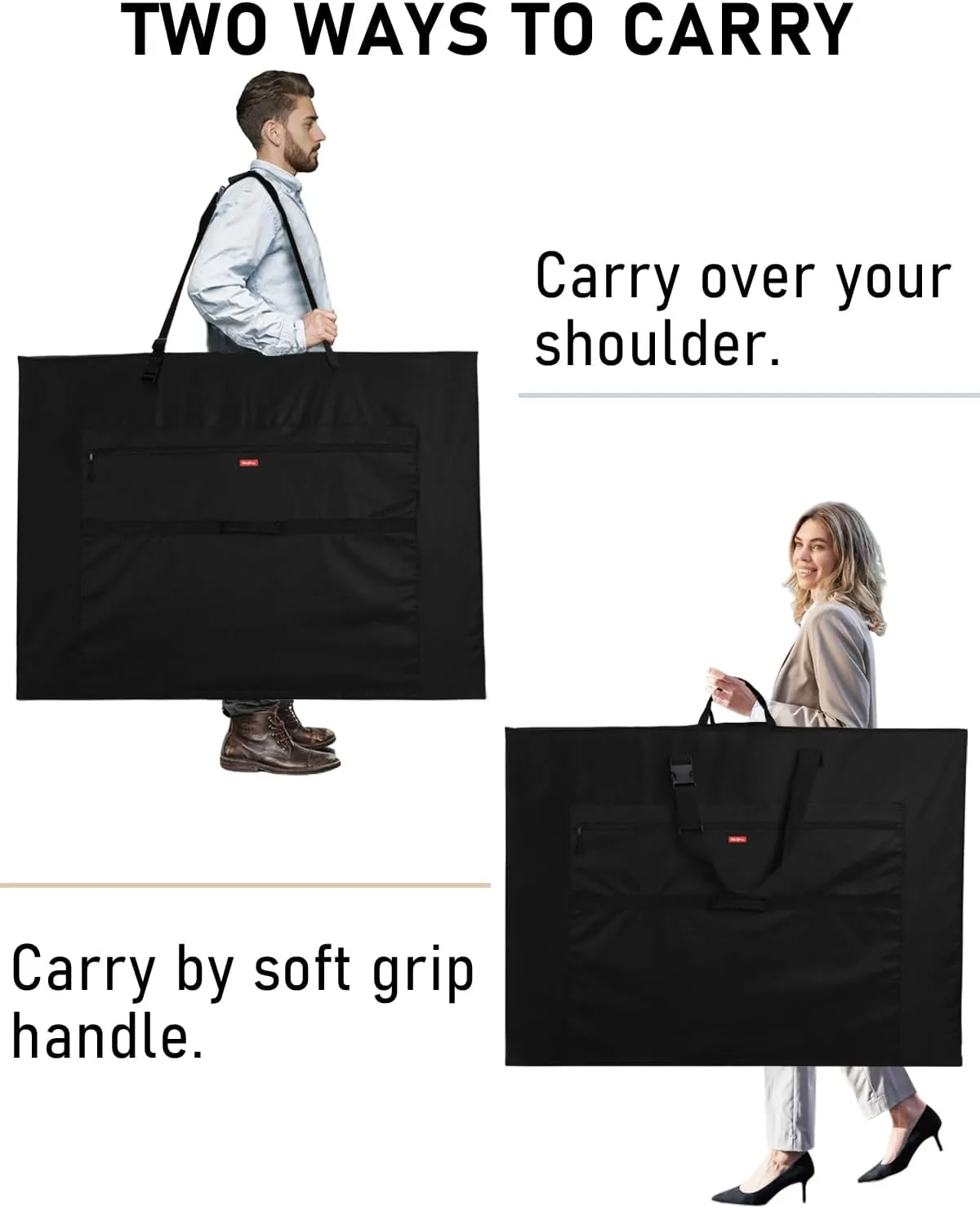 Nicpro Light Weight Art Portfolio Bag, 36 x 48 Inches Waterproof Nylon Art Portfolio Case with Shoulder & Handle Carry, for Artwork, Poster, Sketch Drawing, Canvas, Photography, Solar Panel Storage