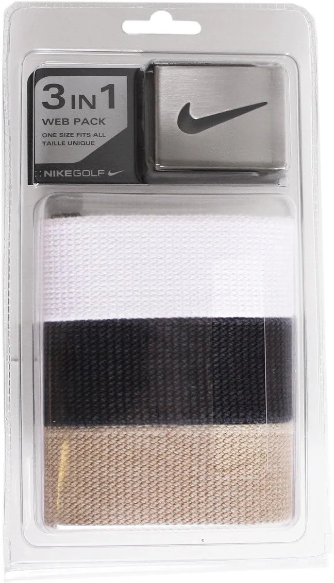 Nike Men's 3 Pack Golf Web Belt