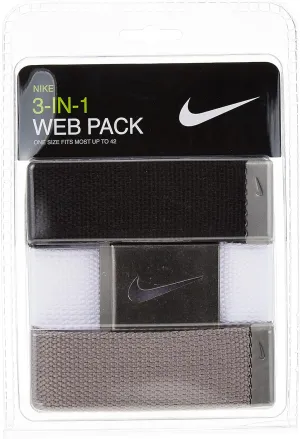 Nike Men's 3 Pack Golf Web Belt
