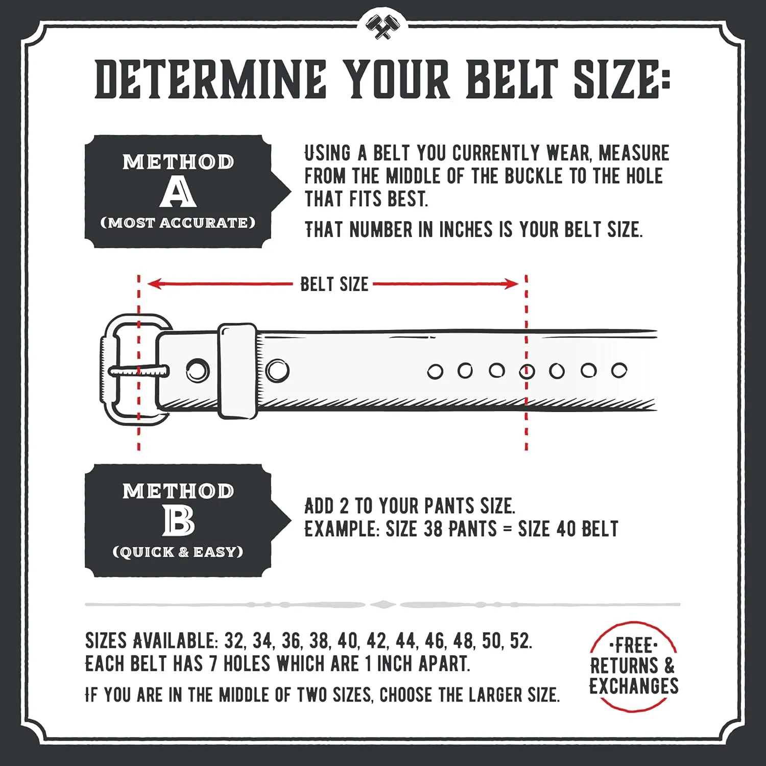 No Buckle Belt | Made in USA Mens Cowboy Belt | 1 1/2" Leather Belt Strap with Snaps