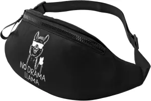 No Drama Llama Funny Crossbody waist bag, casual chest bag