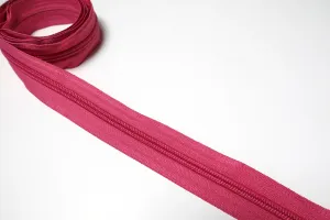 No5 Solid Coloured Nylon Zips Sold in Packs of 1 1/2 metre Lengths
