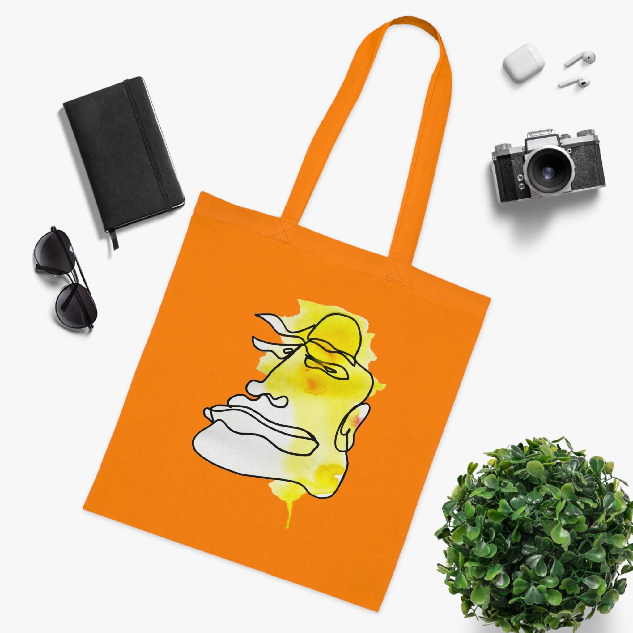 Not Sad - Versatile 100% Cotton Tote: Vibrant Colors, Light & Practical