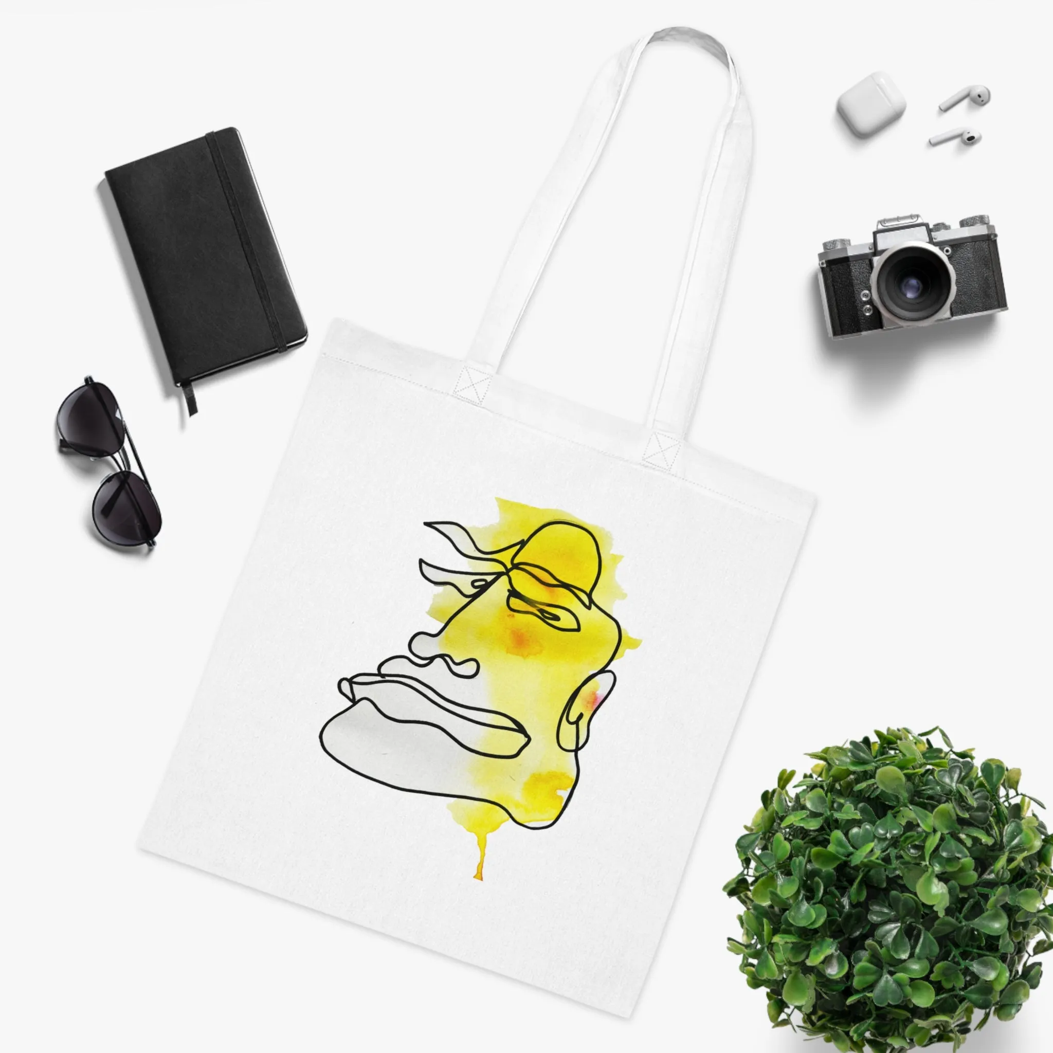 Not Sad - Versatile 100% Cotton Tote: Vibrant Colors, Light & Practical