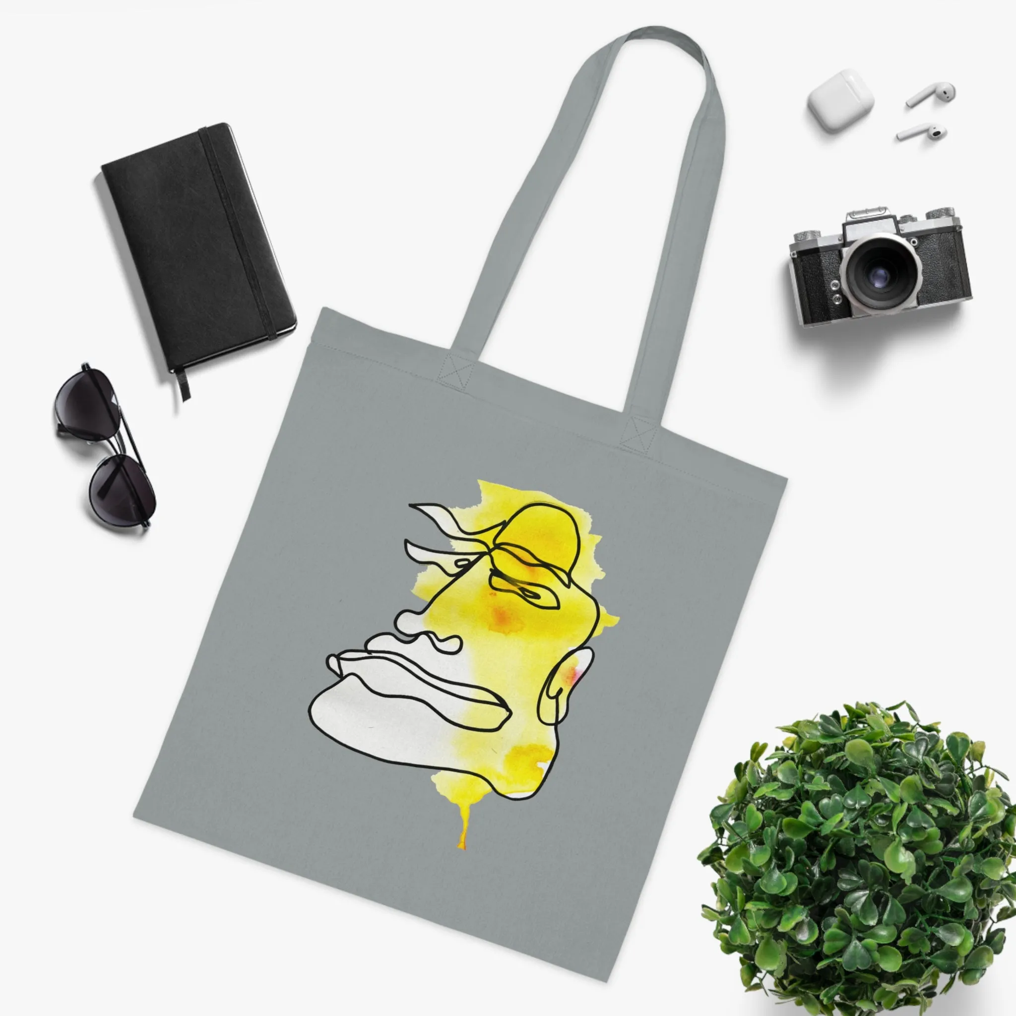 Not Sad - Versatile 100% Cotton Tote: Vibrant Colors, Light & Practical