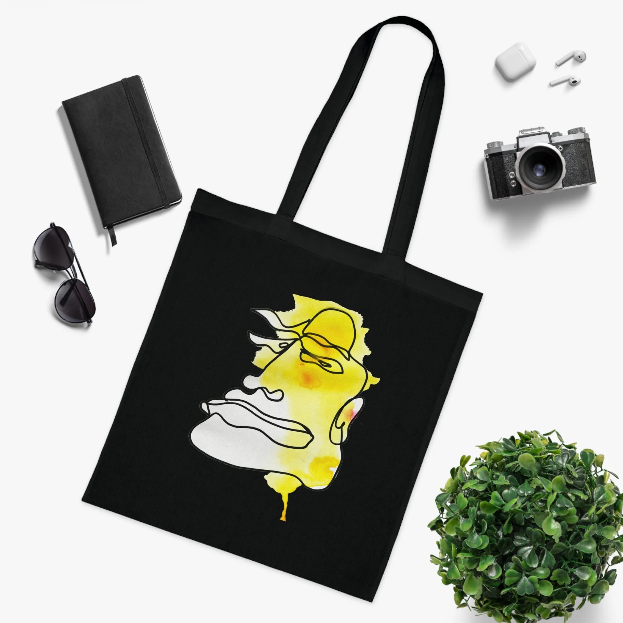 Not Sad - Versatile 100% Cotton Tote: Vibrant Colors, Light & Practical