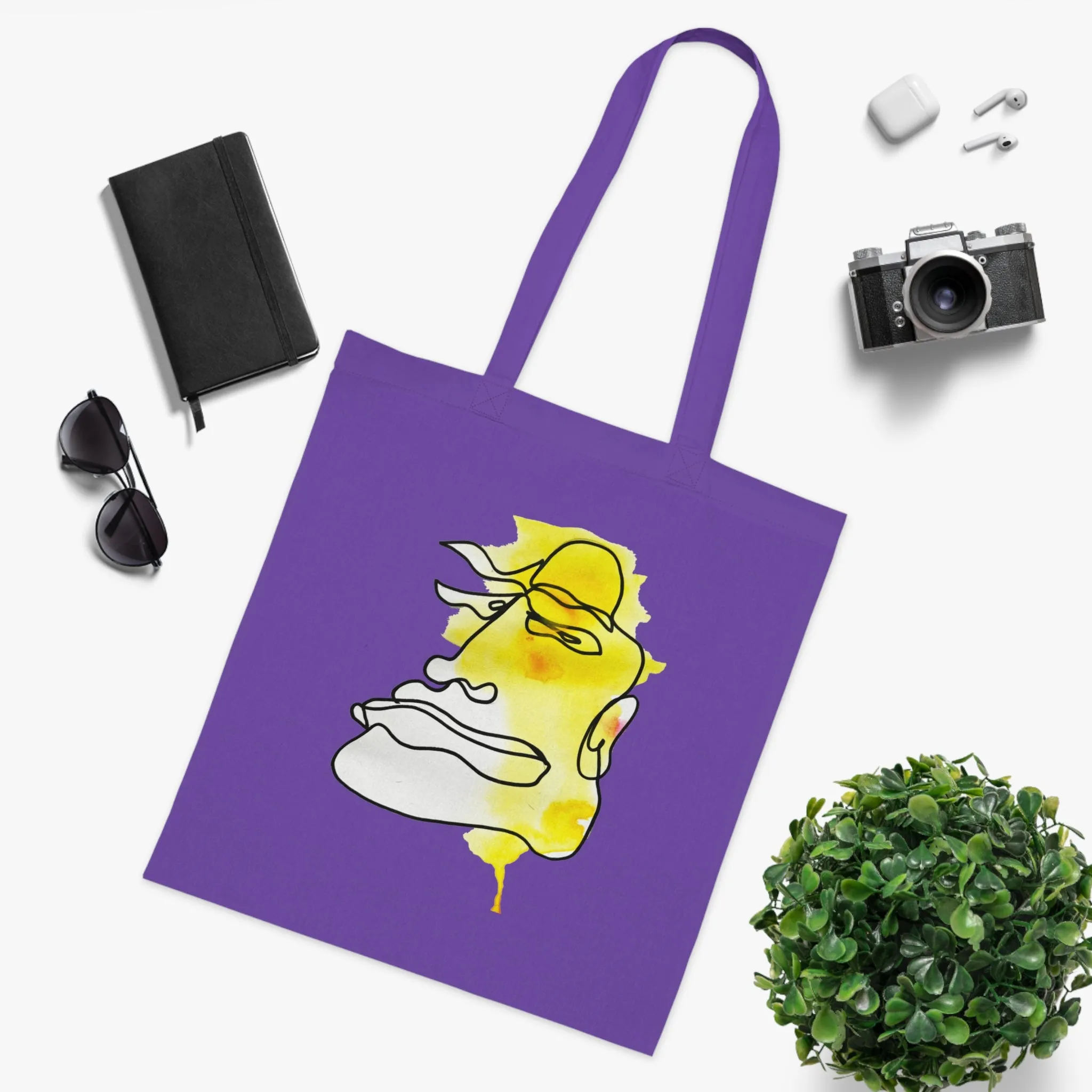 Not Sad - Versatile 100% Cotton Tote: Vibrant Colors, Light & Practical