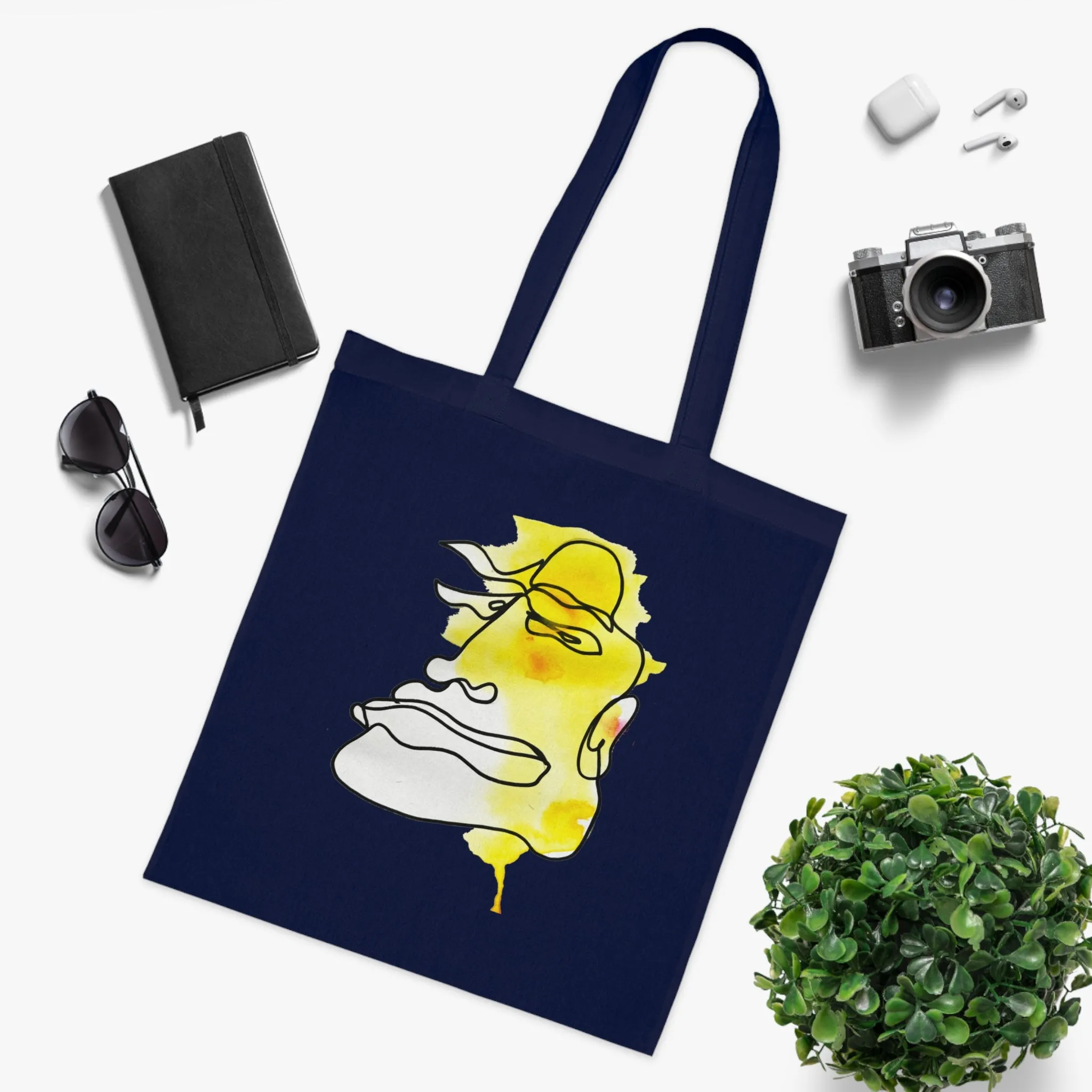 Not Sad - Versatile 100% Cotton Tote: Vibrant Colors, Light & Practical