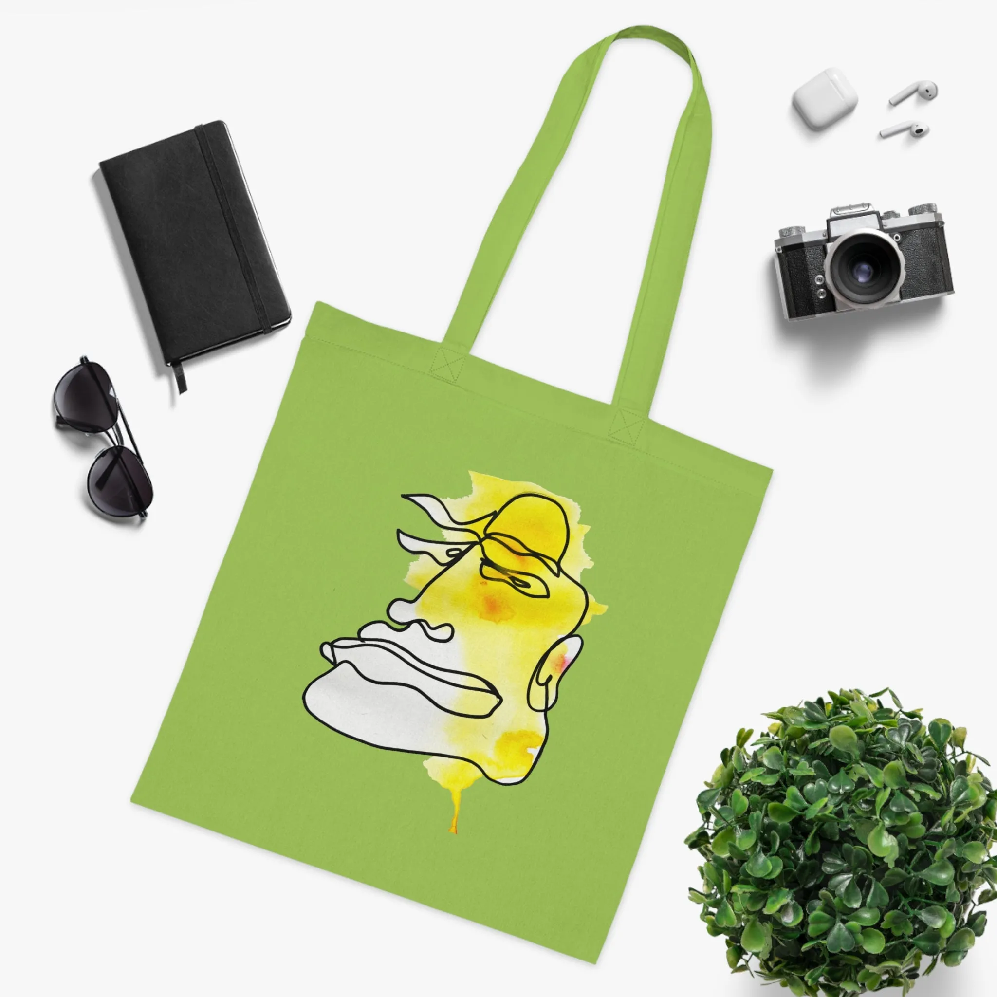 Not Sad - Versatile 100% Cotton Tote: Vibrant Colors, Light & Practical