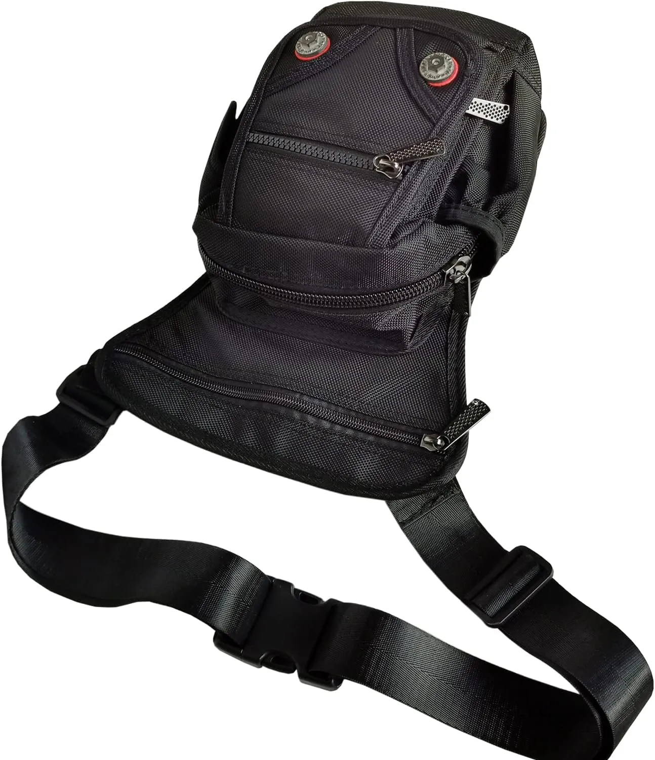 Nylon Tactical Leg Bag Pouch Fanny Pack Shoulder Messenger Bag (Black & Orange)