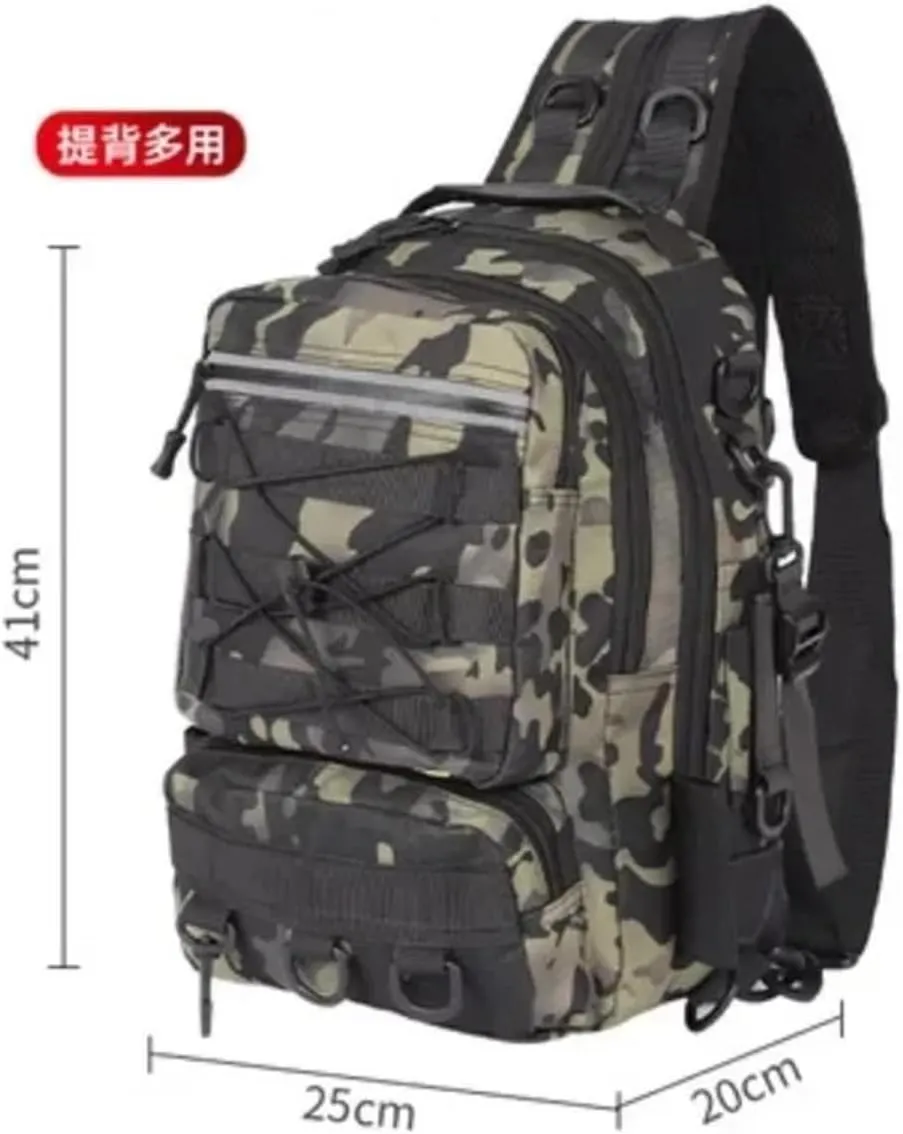Nylon Waterproof Outdoor Rucksacks Tactical Sports Camping Hiking Trekking Fishing Hunting Bag Backpack(E)