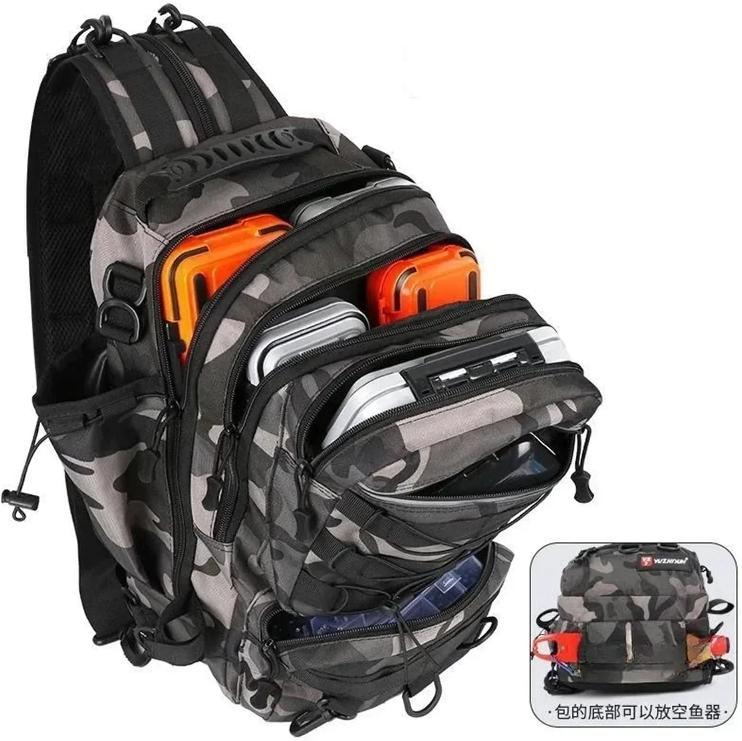 Nylon Waterproof Outdoor Rucksacks Tactical Sports Camping Hiking Trekking Fishing Hunting Bag Backpack(E)