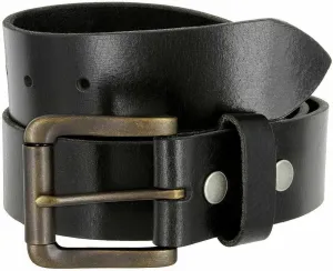 One Piece Full Grain Buffalo/Oil Tanned Leather Replacement Belt Strap or Belt with Buckle 1-1/2" (38mm) wide