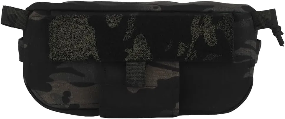 Originality Tactical Drop Dump Pouch Extension Pack Tool Pouch with Hook & Loop and Extra Straps Carrying Kit Bag for Tactical Vest (Bkcp)