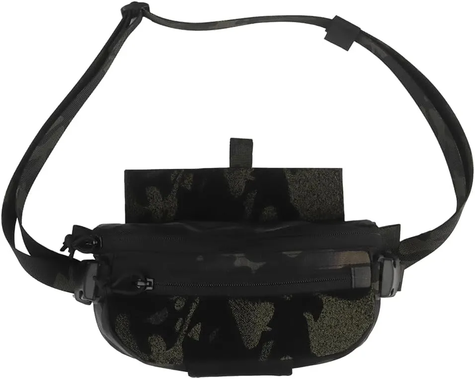 Originality Tactical Drop Dump Pouch Extension Pack Tool Pouch with Hook & Loop and Extra Straps Carrying Kit Bag for Tactical Vest (Bkcp)