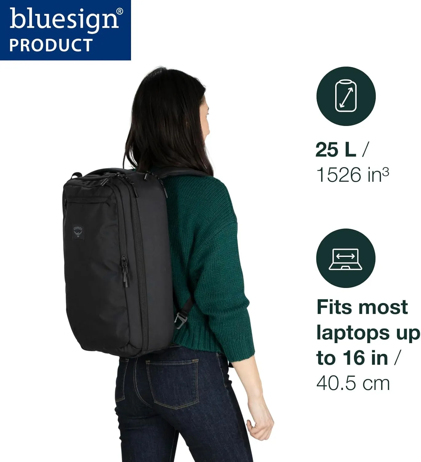 Osprey Aoede 25L Commuter Briefcase Backpack, Tan Concrete