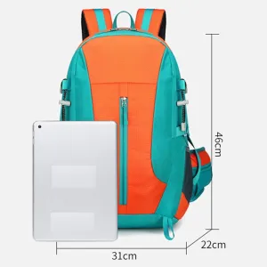 Outdoor Hiking Backpack Nylon Water Resistant Lightweight Travel Daypack for Trekking Camping Climbing Sports and Commuting (Green)