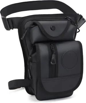 Oxford Drop Leg Bag for Men Women Thigh Water Resistant Fashion Motorcycle Leg Holster Hiking Waist Bag Pouch Tactical Fanny Pack Hip Drop Leg Pouch for Men Women Outdoor Black