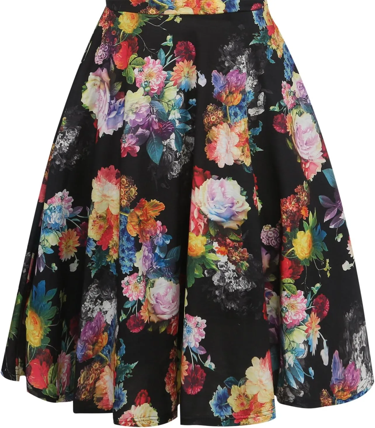 oxiuly Women's Casual Dresses Criss-Cross V-Neck Floral Flare Midi Summer Dress OX233