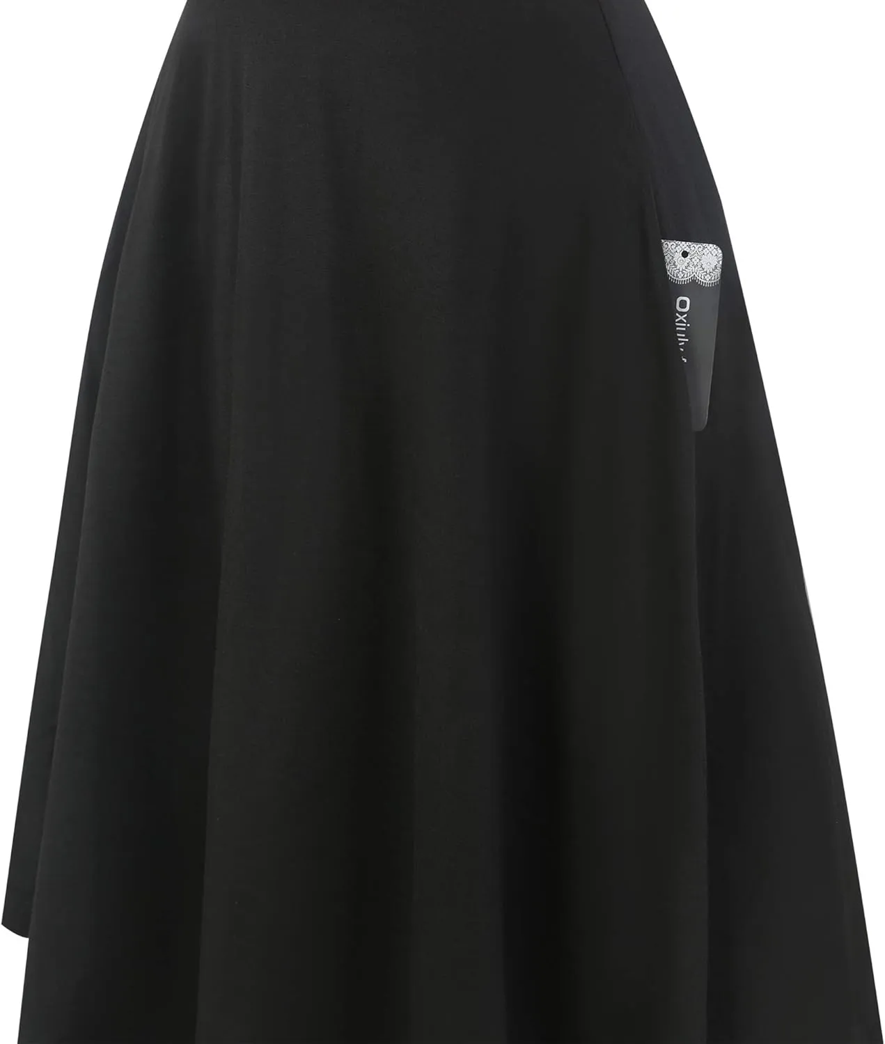 oxiuly Women's Vintage Dot V-Neck Cap Sleeve Casual Pockets Swing Tea Dress OX296