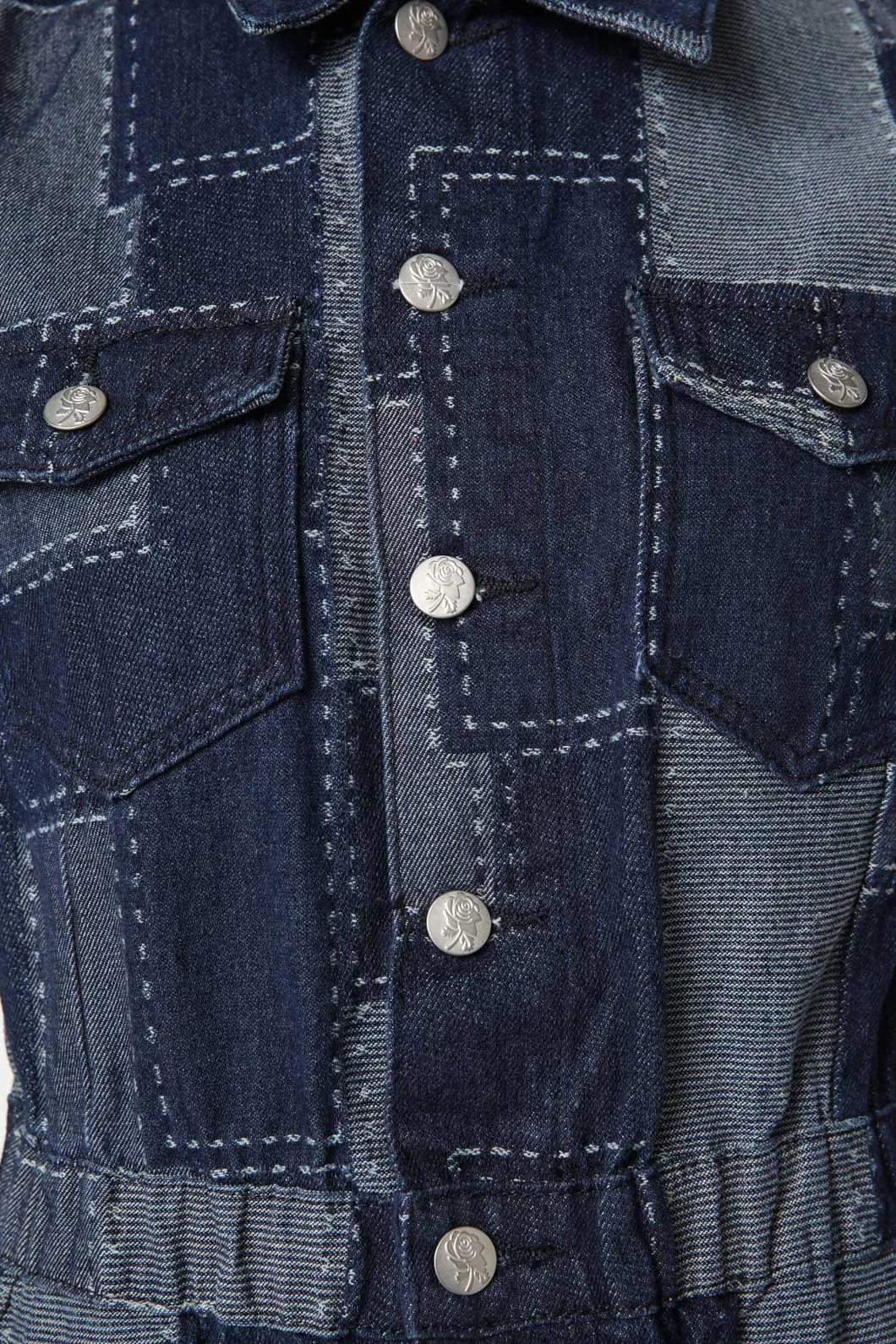 Patchwork Denim Boilersuit