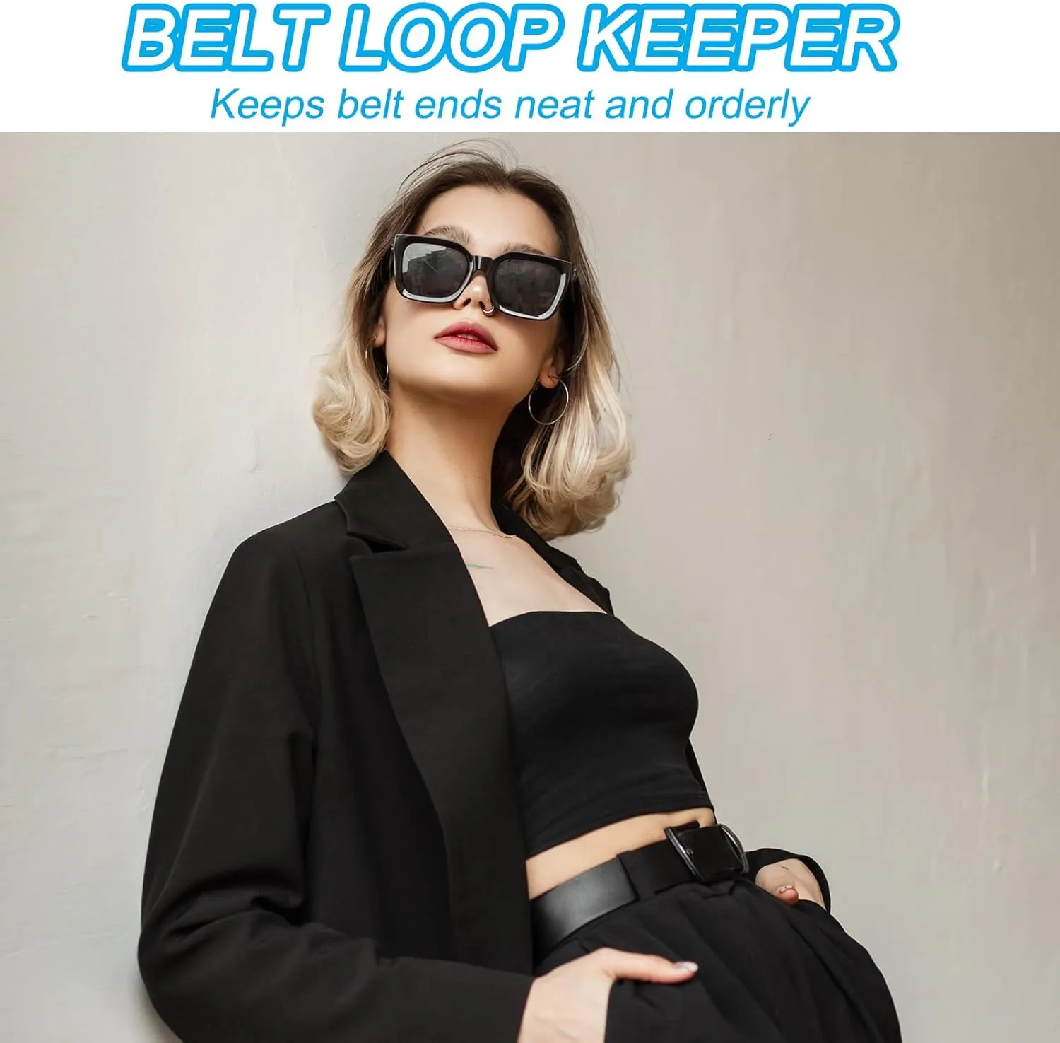 PATIKIL Leather Loop Keeper, Leather Loops Belt Keeper Loops Retainer Straps Replacement for Wide Belts/Straps,