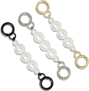 Pearl Chain Strap Extension Bag Accessories for Cross-Body Shoulder Bag Handbag, Bag Accessories Charms,DIY Shoulder Strap Accessories(3pcs)