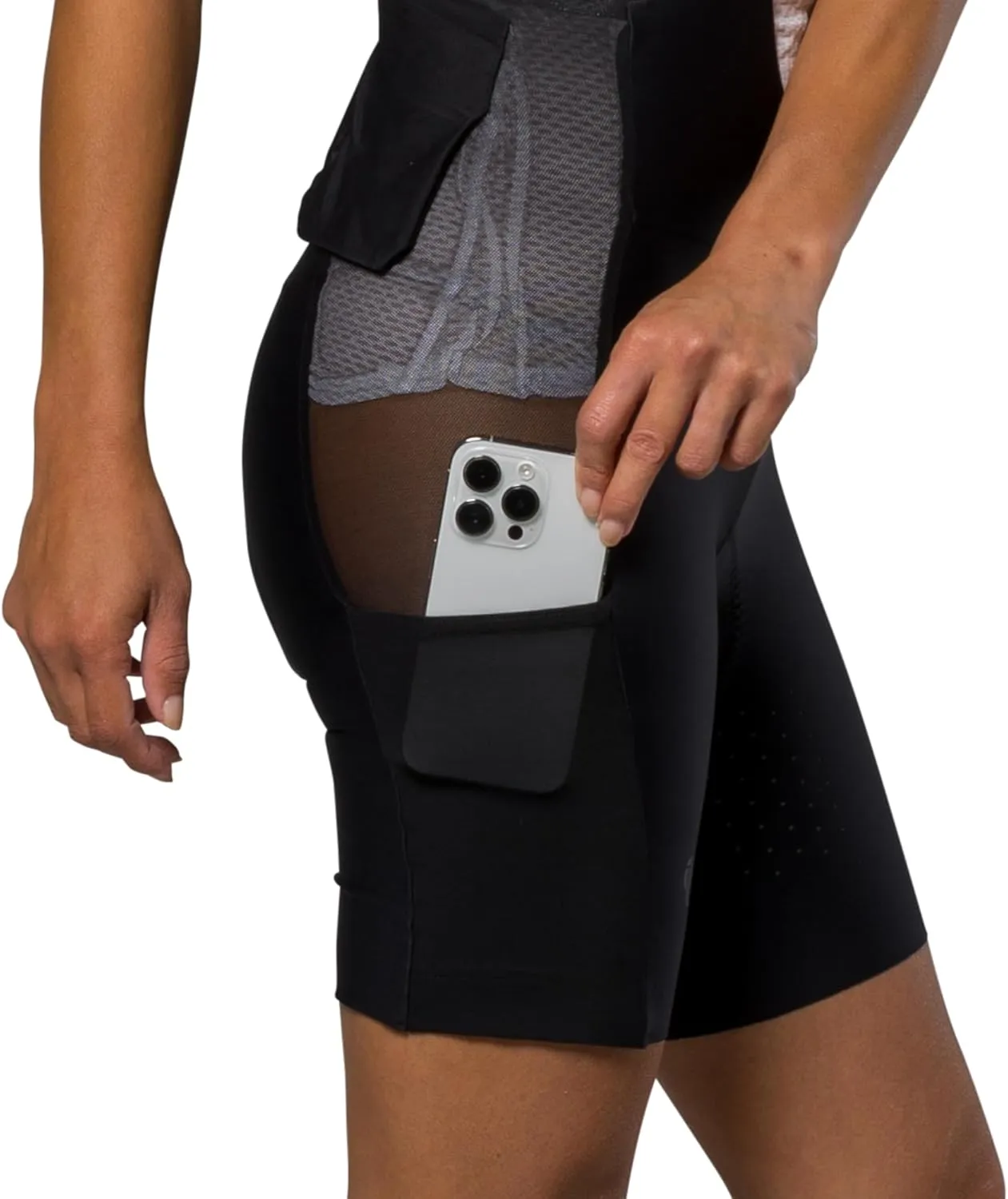 PEARL IZUMI Men's PRO Transfer Liner Bib Shorts, Thigh Cargo Pockets, Mesh Side Panels & Levitate PRO Chamois for Support