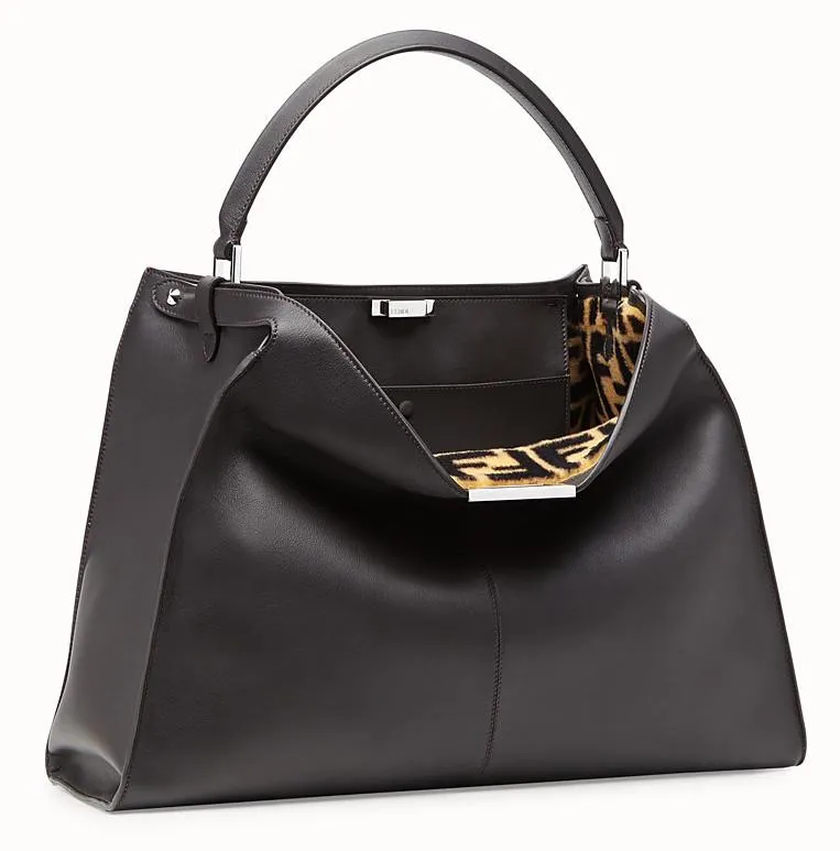 Peekaboo X-Lite Leather Bag - Beige, Green, Black
