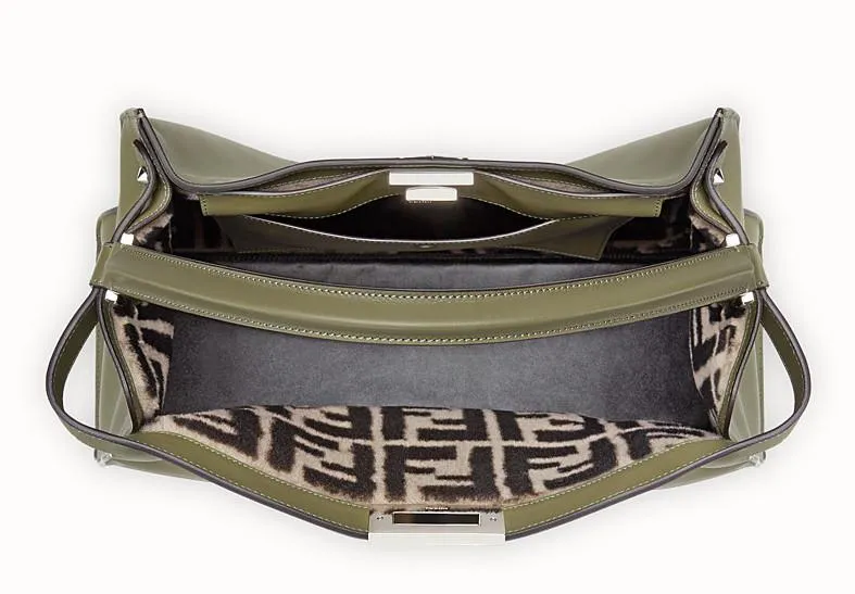 Peekaboo X-Lite Leather Bag - Beige, Green, Black