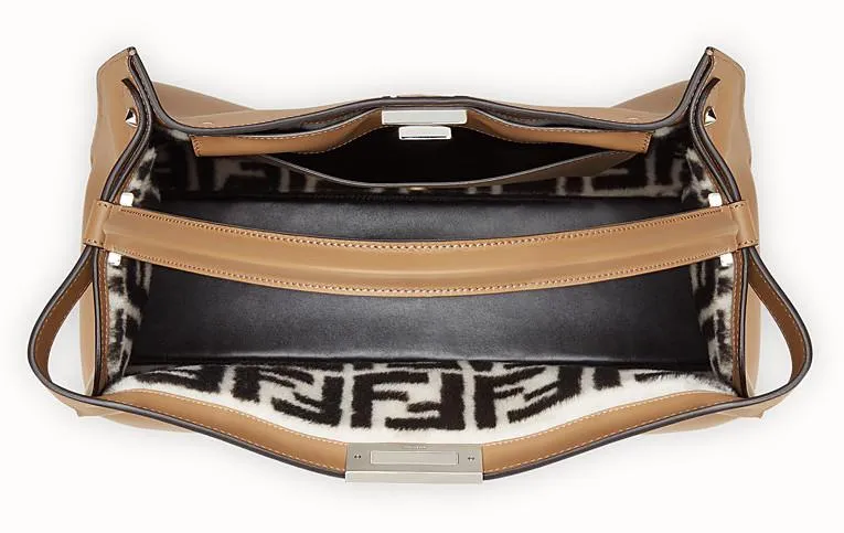 Peekaboo X-Lite Leather Bag - Beige, Green, Black