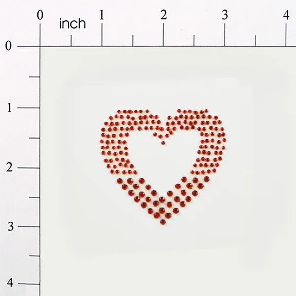 Peel-N-Glitz Heart Applique/Patch - Fuchsia
