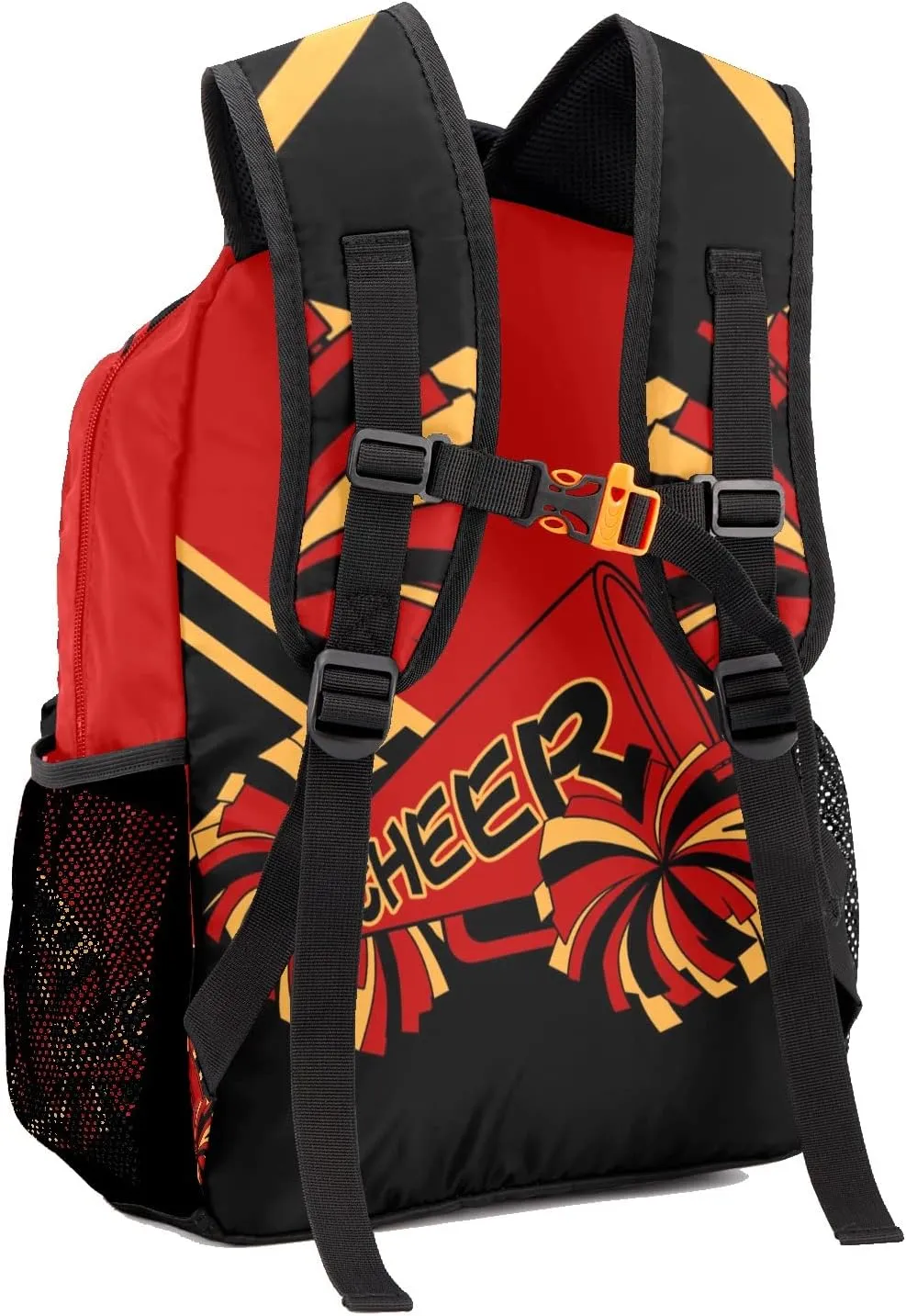 Personalized Cheerleader Red Black Custom Backpack Waterproof Multifunctional Daypack with Name Gift
