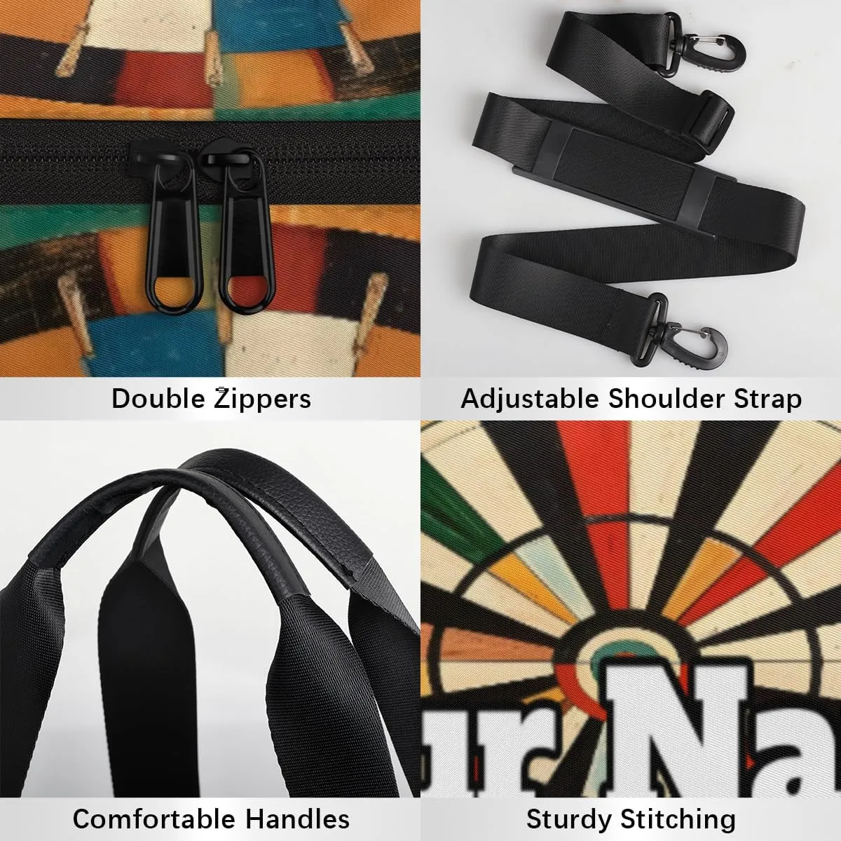 Personalized Name Gym Bag for Women, Customized Darts Board Cylinder Sports Bags for Men, Waterproof Weekender Bag, Duffle Bags for Travel Swim Dance, Sports