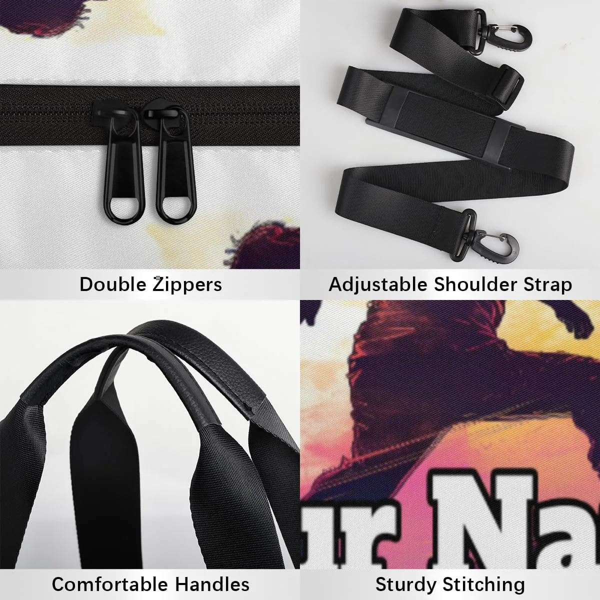 Personalized Name Gym Bag for Women, Customized Skateboard Sports Cylinder Sports Bags for Men, Waterproof Weekender Bag, Duffle Bags for Travel Swim Dance, Sports