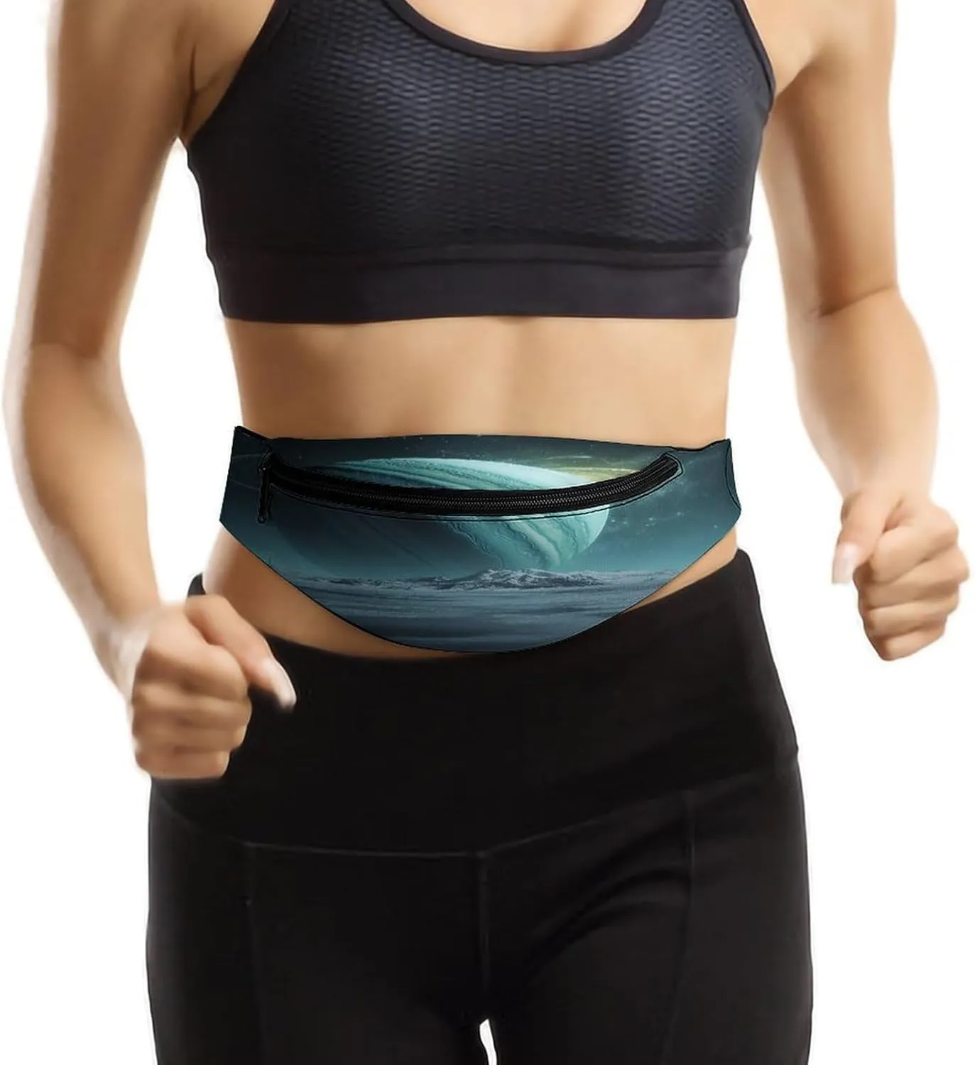 Personalized Waist Packs with Adjustable Strap,Uranus CrossBody Fanny Pack Casual Bag for Travel Sports Running Hiking