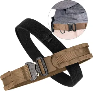 PETAC GEAR Tactical Battle Belt with Cobra Buckle | Heavy Duty Rigger Gun Belts |1.75" Inner Outer Molle Belt.