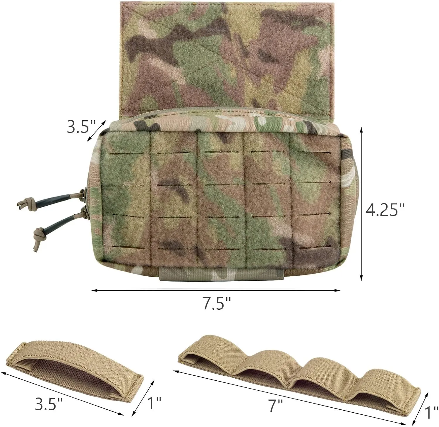 PETAC GEAR Tactical Drop Pouch for Chest Rig,Small Dump Pouches with Inersets,Multi Mission Hanger Tool Bag …