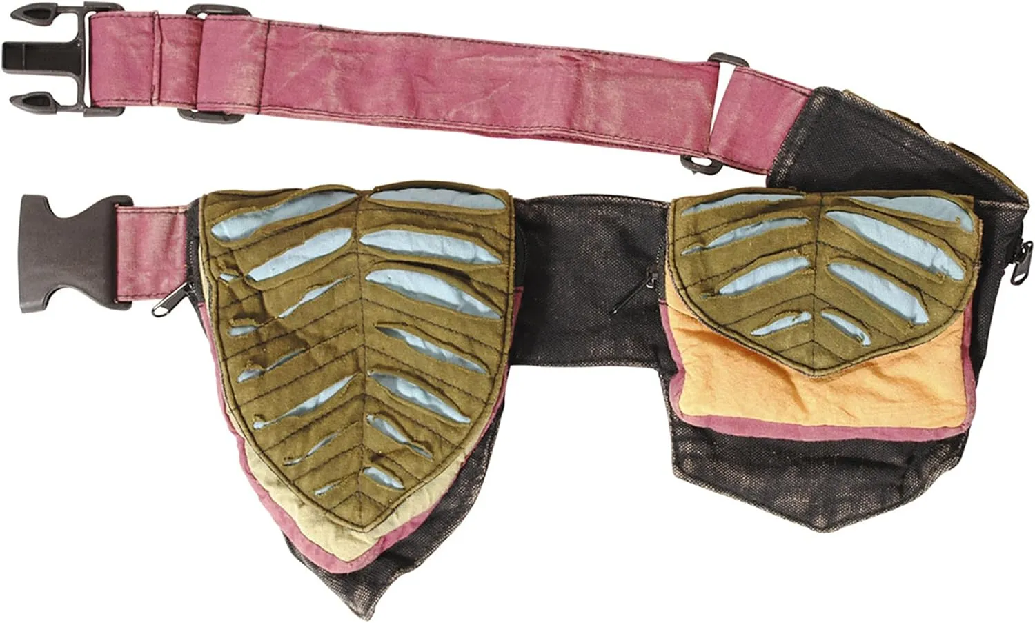 Pixie Three pocket Hip Festival fanny pack Waist Belt Bag Multi