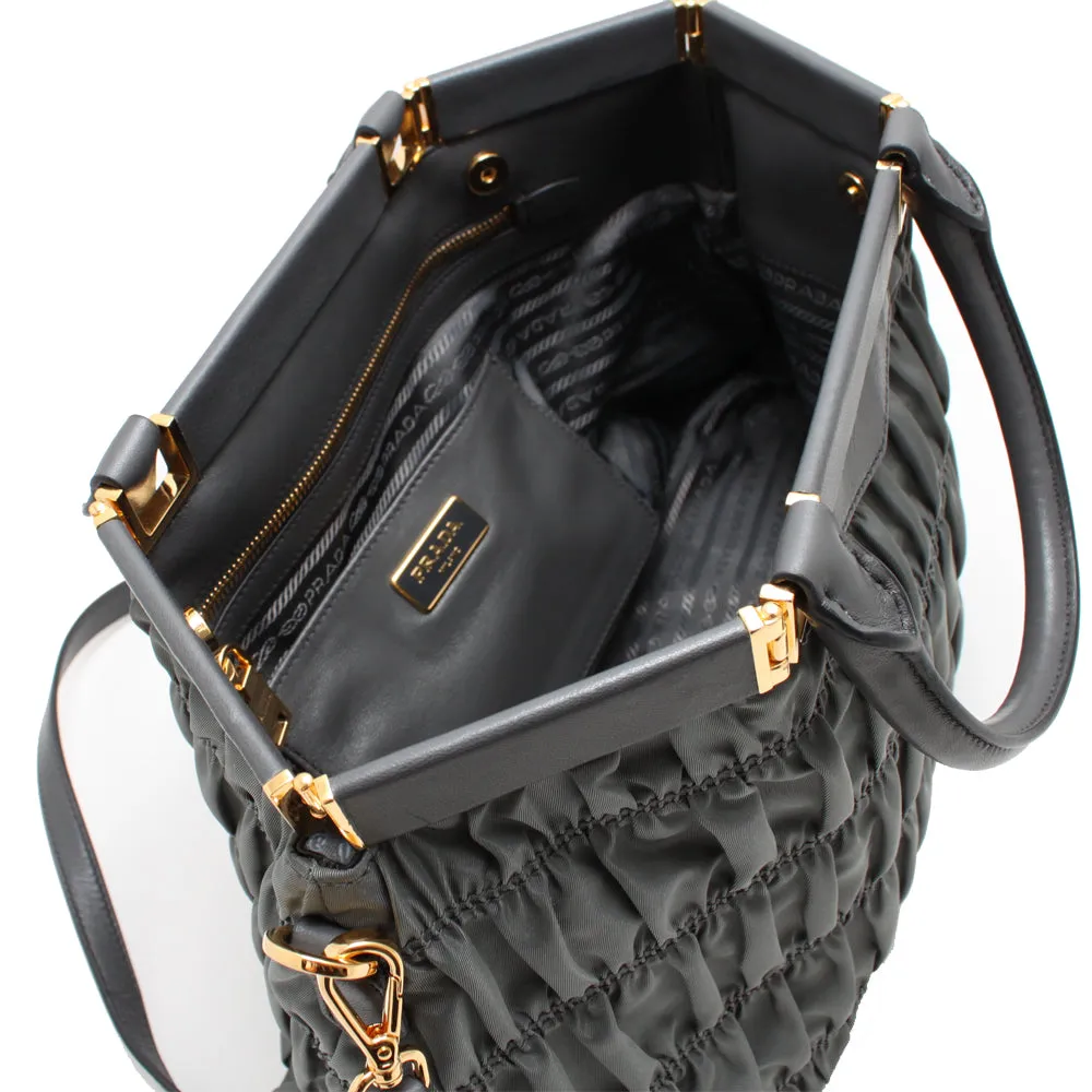 Prada B2803Z Tessuto Nylon Gaufre Convertible Bag- Blue