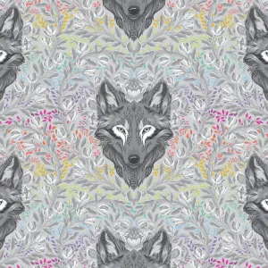 PRE-ORDER GRAYWORK Tula Pink  - Wolf of Pink Street - Fog