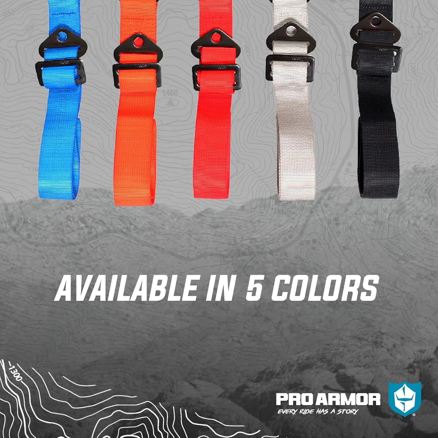Pro Armor A114220 Black 4 Point Harness 2" Straps, 4 Pack