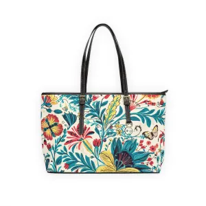 PU Leather Shoulder Bag - Summer Flowers