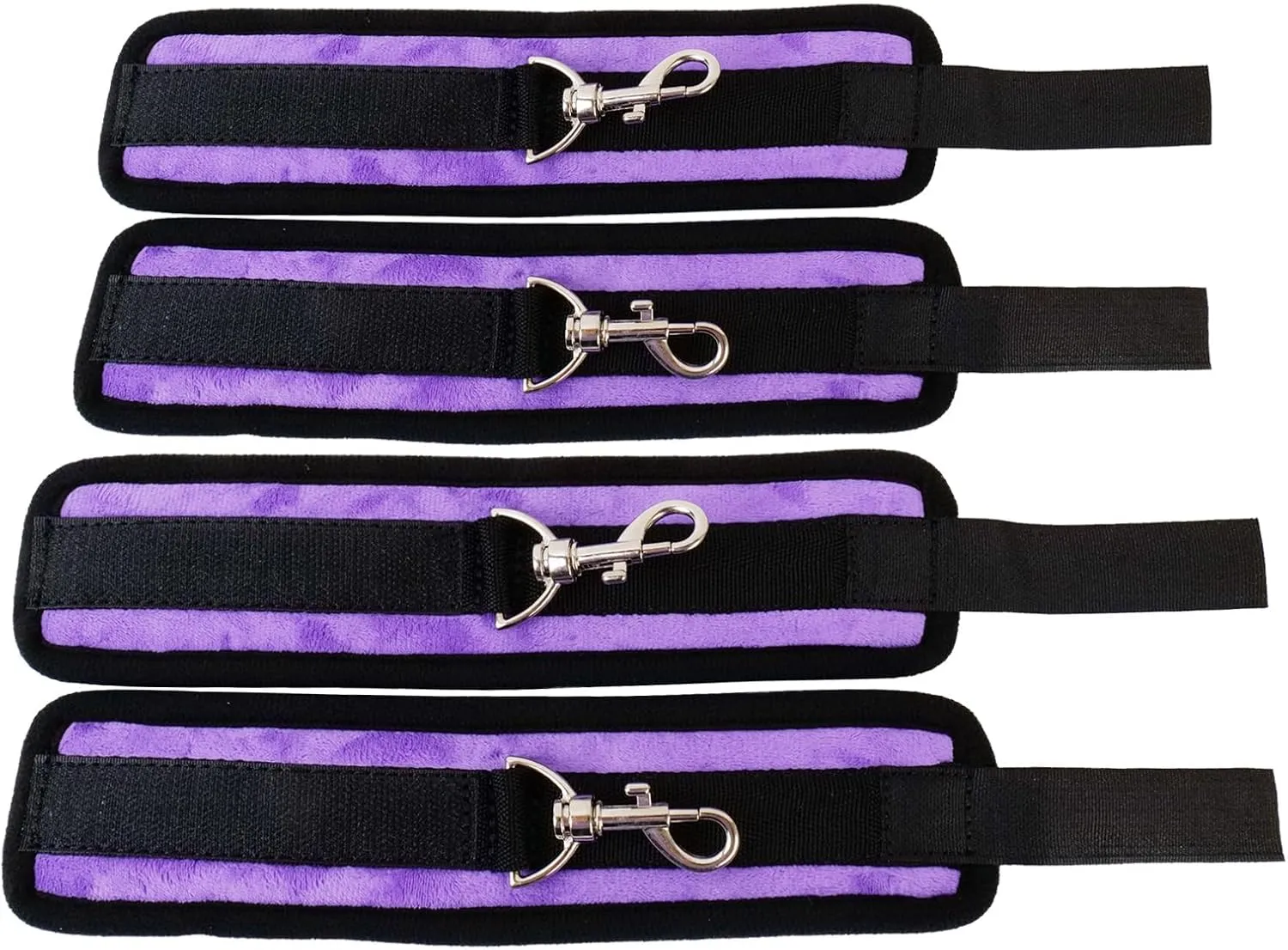 Purple Ankle Straps Wrist Cuffs Furry PU Fitness for Enhanced Grip and Support during Workouts